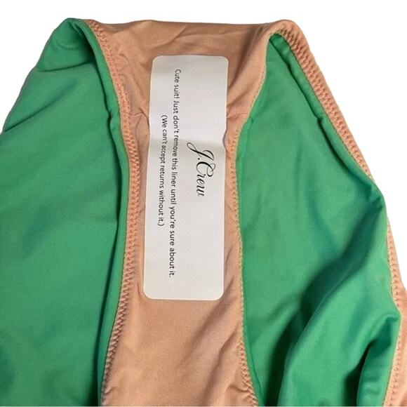 NWT J. Crew Classic High Rise Cheeky High Leg Cut Bikini Swim Bottom S Green - Picture 10 of 15